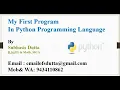 My First Python Program