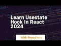 learn usestate hook in react 2024