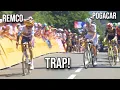 Download Lagu Tadej Pogacar BAITS Remco Evenepoel on Mur de Bretagne | Tour de France 2025 Stage 7