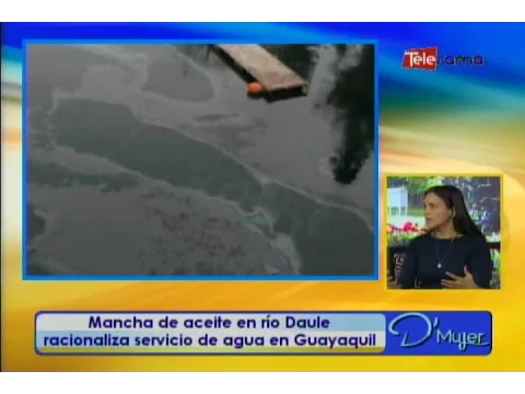 Mancha de aceite en río Daule racionaliza servicio de agua en Guayaquil