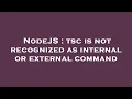 NodeJS tsc is not recognized as internal or external command