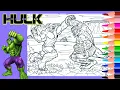 HULK vs ABOMINATION Coloring MARKERS Epic Hulk Fight Coloring Pages Tobu - Roots Art