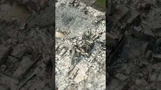 Block by block drone over a burned Spokane neighborhood
