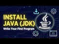 Install Java JDK Write Your First Program Java Tutorial for Beginners Kannada