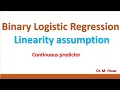 Binary logistic regression linearity assumption for continuous predictor in STATA