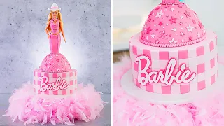 HI BARBIE Barbie The Movie CAKE Fluffy DIY Cake Stand Super Easy 