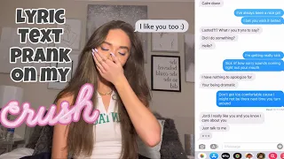 LYRIC TEXT PRANK ON MY CRUSH HE ASKED ME OUT TATE MCRAE WHAT WOULD YOU DO
