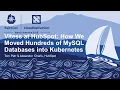 Vitess at HubSpot How We Moved Hundreds of MySQL Databases into - Tom Petr Alex Charis