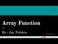 Array Functions in PHP Lecture 10 In Gujarati By Jay Fuletra