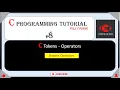 C Tokens-Bitwise Operators C Programming for beginners C Programming Full Course C Tutorial