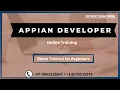 Appian training Appian Developer demo tutorial for beginners Low-code BPM tool DKsoftsolutions