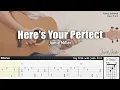 Here's Your Perfect - Jamie Miller | Fingerstyle Guitar | TAB + Chords + Lyrics