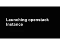 how to luanch openstack instance