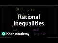 Rational inequalities Polynomial and rational functions Algebra II Khan Academy