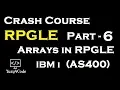 Crash Course RPGLE - Part 6 Arrays in RPGLE IBM i AS400 yusy4code