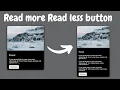 Read More Read Less Button with JavaScript How To Replace Text Expand Collapse Text