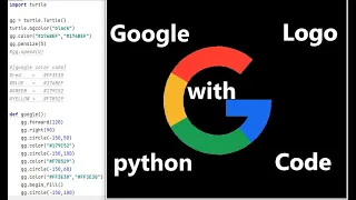 Google Logo With Python Code Python Programming