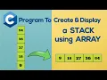 Implementation Of Stack Using Array In C Language C Programming Coding Draft by Kanika