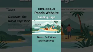 Travel Website Using HTML CSS and Javascript Step by Step Tutorial Fast Code