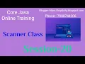 Core Java By KCP Sir SESSION - 20 Scanner Class Free Core Java Training For Beginners