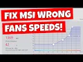 FIX MSI Center User Scenario Fan Control Not Working Wrong Fan Speeds