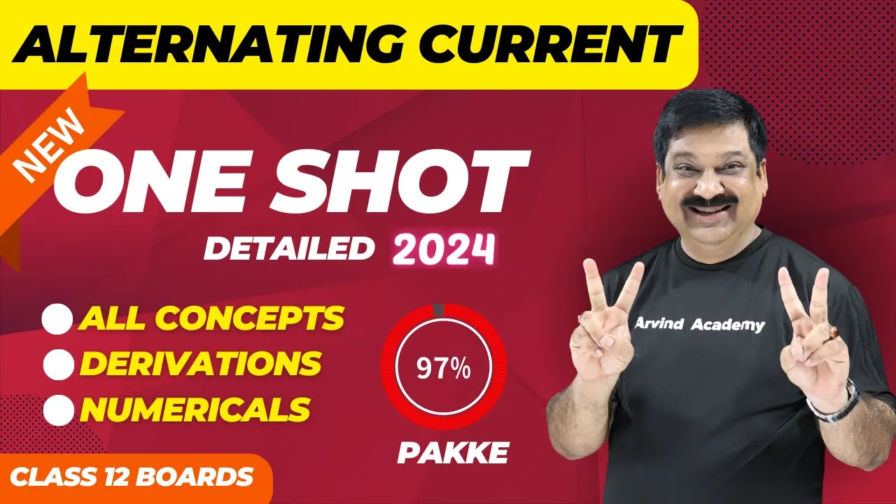 Alternating Current OneShot 💥NCERT Class 12 Physics Chap 7 One shot Subscribe @ArvindAcademy