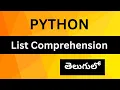7 0 List Comprehension In Python Python Programming