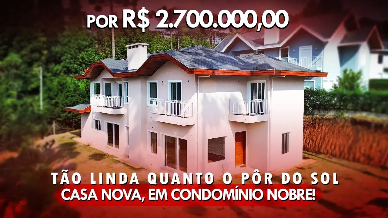 Video do Imóvel: Transcenda o comum, assim como você! Casa NOVA, recém construída, com vista linda para a Pedra do Baú