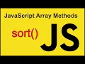 sort - JavaScript Array Methods