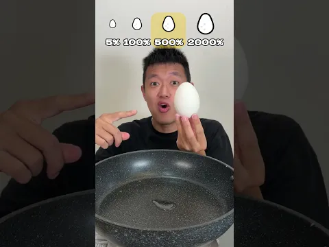 Lv.5 Tiny Egg vs. Lv.2000 MONSTER Egg?😱  #food #egg #eating #cooking #eat