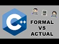 C Formal vs Actual Parameters