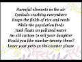 Siouxsie And The Banshees - Hong Kong Garden (Lyrics)