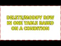 row in one table based on a condition