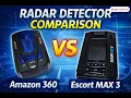 Escort MAX 3 vs 15 Amazon 360 Radar Detector - Real World Comparison