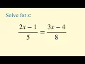 Equations with Fractions GCSE Mathematics