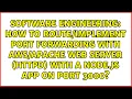 How to port forwarding with web server httpd with a Node JS app on