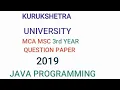 2019 Programming in Java MSC MCA 3rd YR QUESTION PAPER KUK DDE
