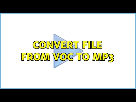 Download MP3 Convert file from VOC to MP3 (3 Solutions!!)