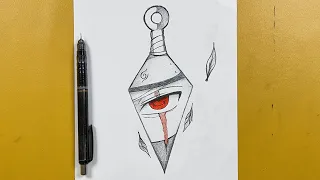 Easy to draw how to draw kakashi in Kunai step-by-step