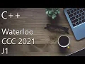 Solution Waterloo CCC 2021 J1