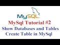 MySql Tutorial Show Databases and Tables Create Tables Describe table
