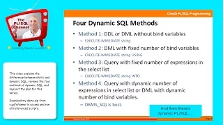 DYN1 Introduction to Dynamic SQL in Channel