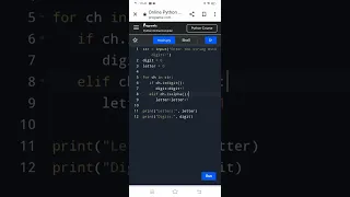 Count the number of digits and letters in a String In Python