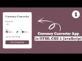 Build a Currency Converter in HTML CSS JavaScript Using API and Fetch Part 1