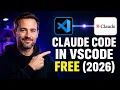 how to use claude code in VSCode for free 2026