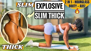2 IN 1 - SLIM THICK HOURGLASS WORKOUT | Do This Daily For A ROUND BOOTY & SLIM WAIST At Home