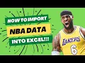How to Import NBA Data Into Excel