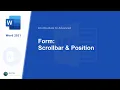 - VBA Form Scrollbar and Position in Microsoft Word