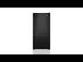 Maytag 22 1-cu ft Bottom-Freezer Refrigerator with Ice Maker Black