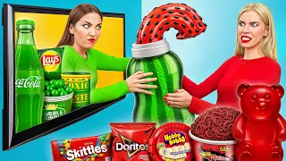 Red Food Vs Green Food Color Challenge By Multi DO Challenge 